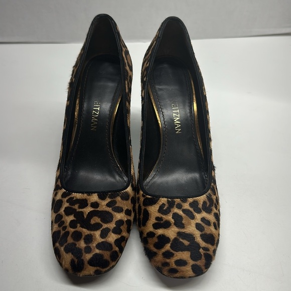 Stuart Weitzman Heels High Heel Shoes Pumps Pony Hair Cheetah Animal Print 7 - Picture 4 of 10